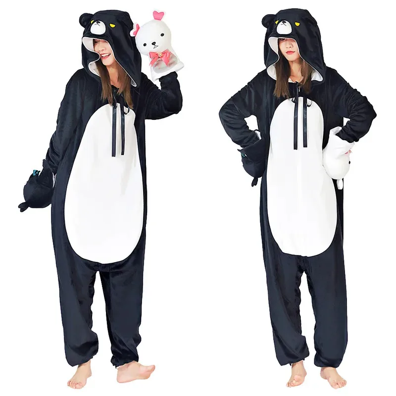 Kuma Kuma Kuma Bear Yuna Cosplay Cute Sleepwear Costume One-piece Double-sided Pajamas Adult Women Halloween Carnival Suit