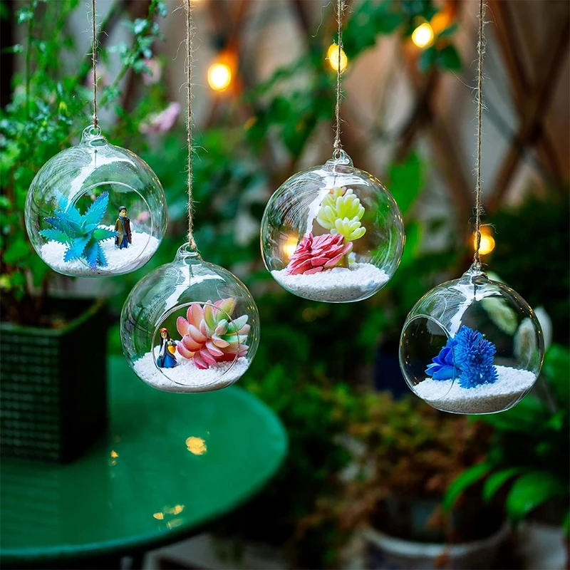 Kính Terrarium Quả Cầu Đèn Đèn Hút Mật Bình Móc Cho Gia Đình Tiệc Cưới Trong Nhà Ngoài Trời Trang Trí