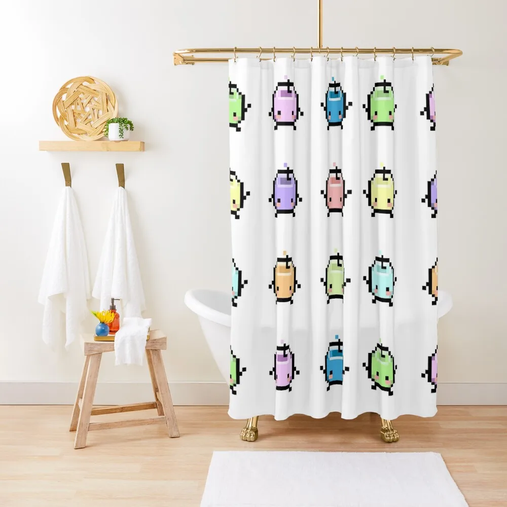 Stardew Valley Pastel Junimos Shower Curtain Transparent Bathroom Shower Modern Bathroom Accessories Bathroom For Shower Curtain