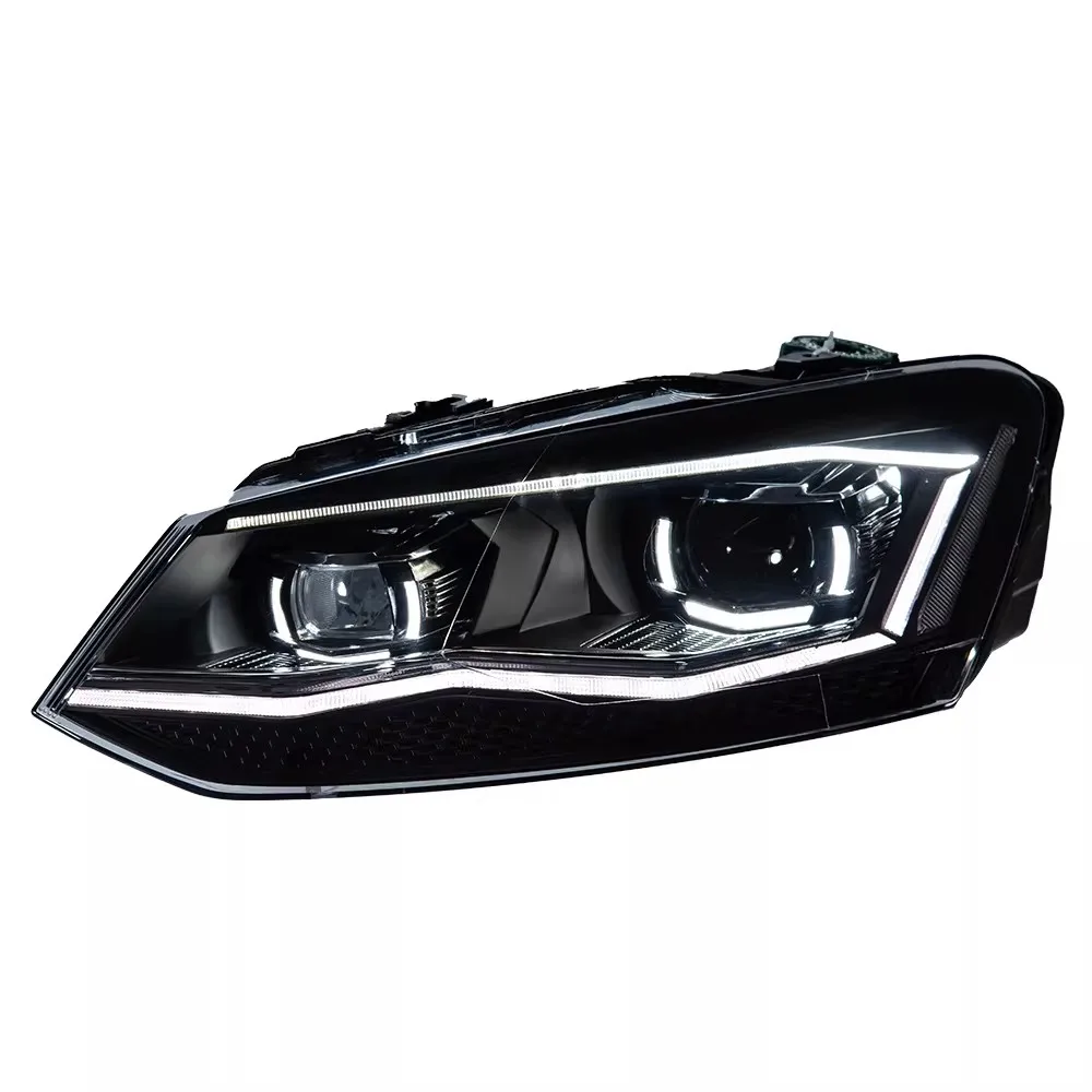 

For vw POLO 09-18 LED modified Headlight assembly DRL Daytime Running Light Turn signal car accessories