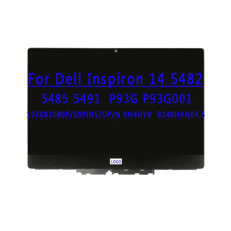 

DP/N 02X30K 0N4HYV 14.0 inch 1920x1080 IPS FHD EDP 30PINS 45% NTSC LCD Screen Touch Assembly For Dell Inspiron 14 5482 5485 5491