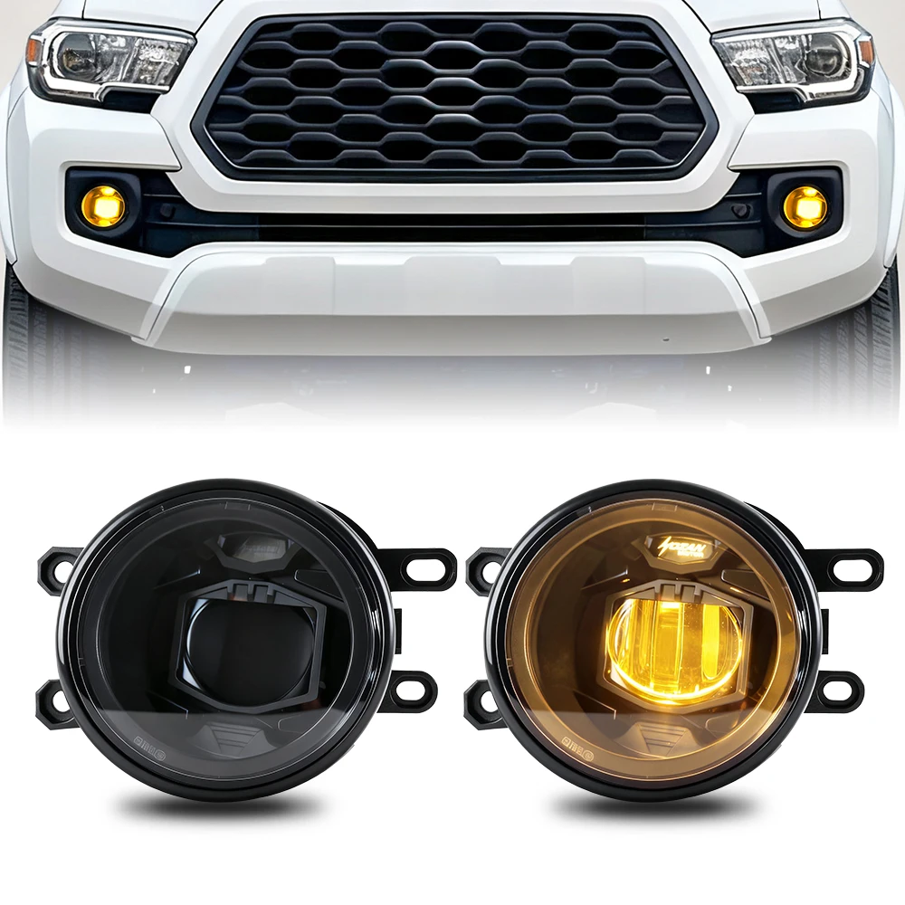 

3.5 Inch 30W Amber LED Fog Lights with Housing Front Bumper Driving Lamps Assembly Compatible with 2014-2023 Toyota Tacoma 4Runn