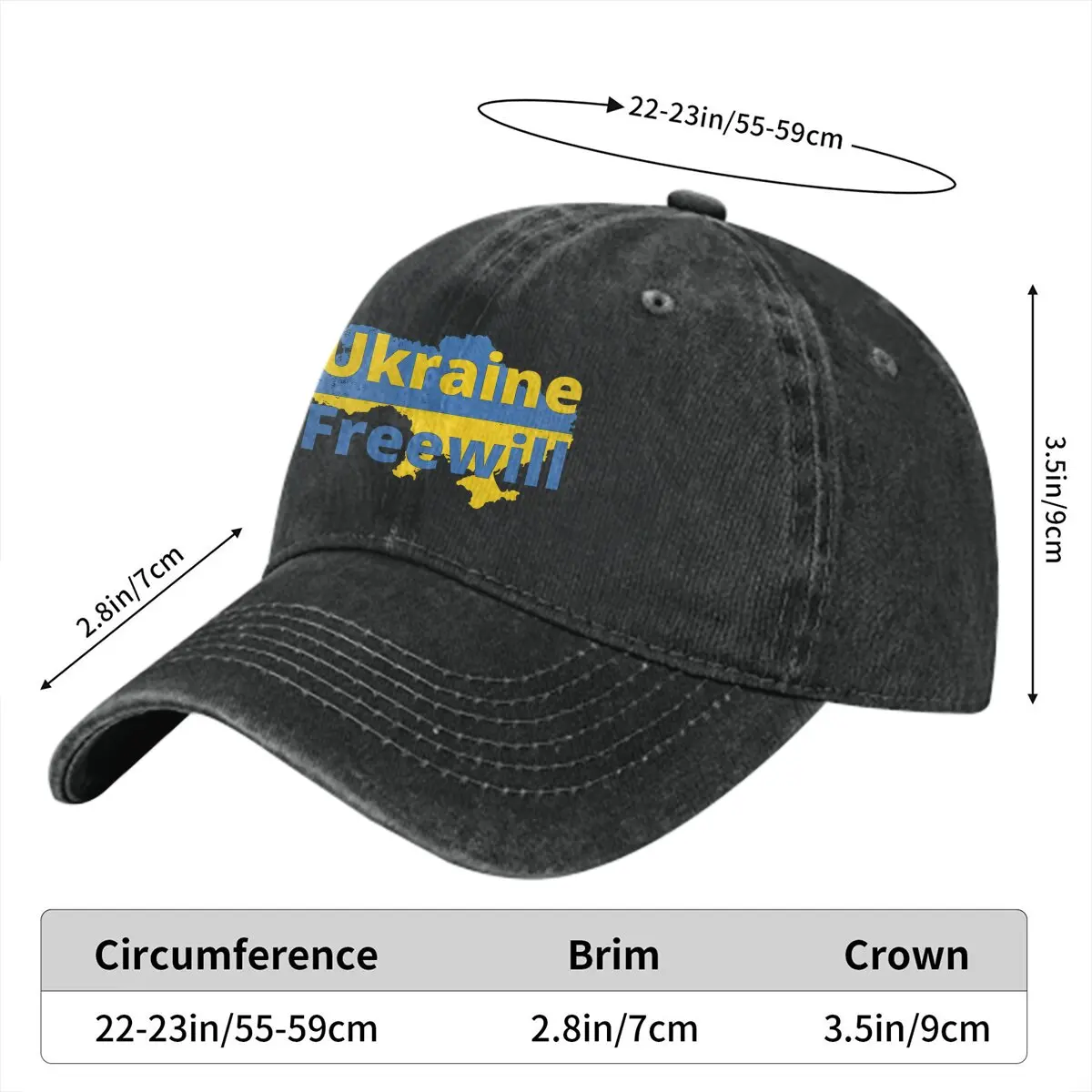 Ukraine Invasion Freewill Summer Cap Sun Visor Hip Hop Caps Ukraine Ukrainian Cowboy Hat Peaked Hats