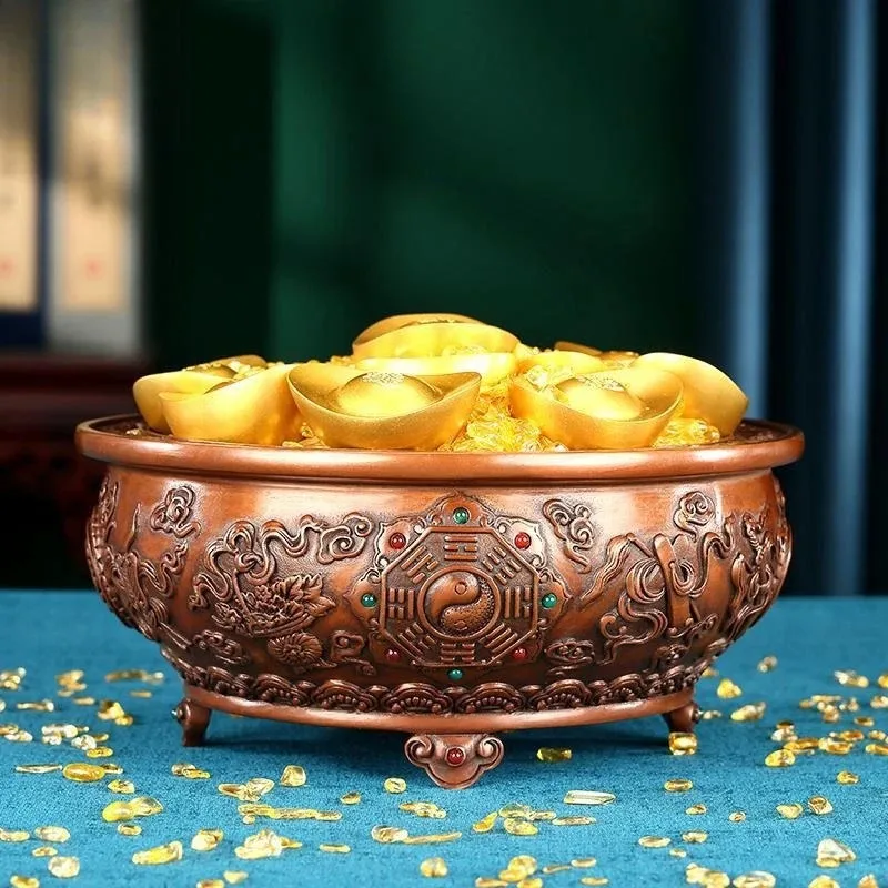 Entrance solid Chinese ornaments housewarming office copper decorations home cornucopia gossip opening gifts