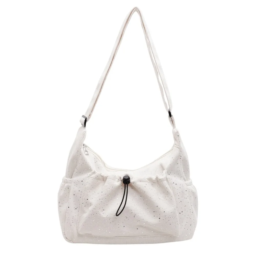 

Versatile Soft Square Shoulder Bag Casual Corduroy Commuting Tote Bag All-match Stars Pattern Sports Crossbody Bag Women