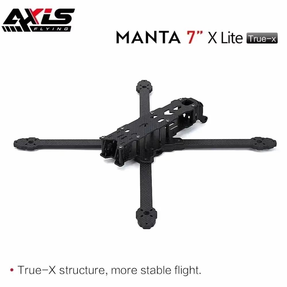 

Новинка Axisflying MANTA7 "Lite 7 дюймов Ture X Frame Kit 340 мм Колесная база T700 карбоновый совместимый пропеллер 7 дюймов для радиоуправляемого FPV дрона рама