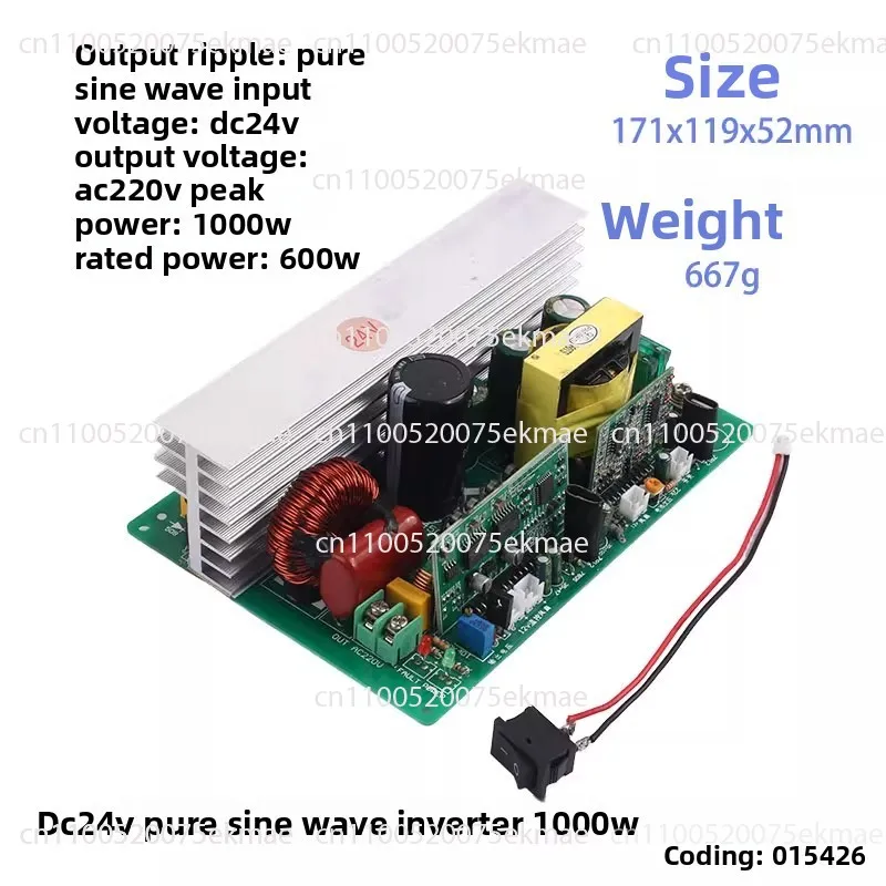 500W/1000W Pure Sine Wave Inverter DC12V/24V/48V To AC220V Inverter Booster Main Board
