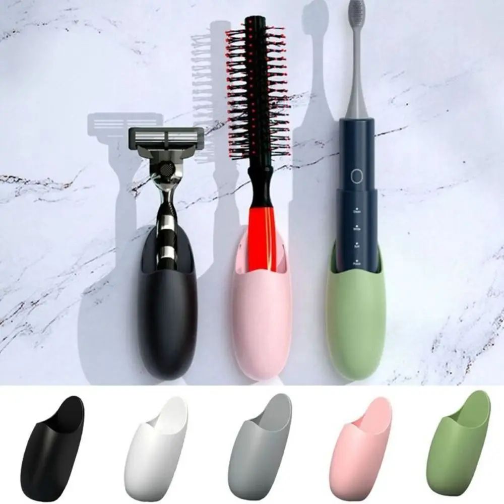 Silicone Toothbrush Holder New Wall-mounted Punch-free Storage Tube Creative Waterproof Toothbrush Stand Rack Bathroom