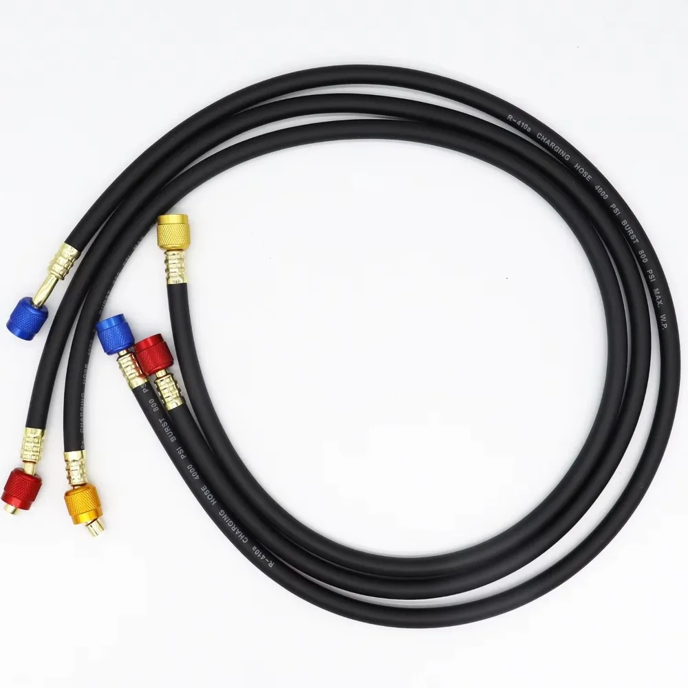 

R22 R134A Air Conditioning Refrigerant Hose 1/4 Inch SAE 100cm AC Refrigerant Charging Hoses Explosion-Proof