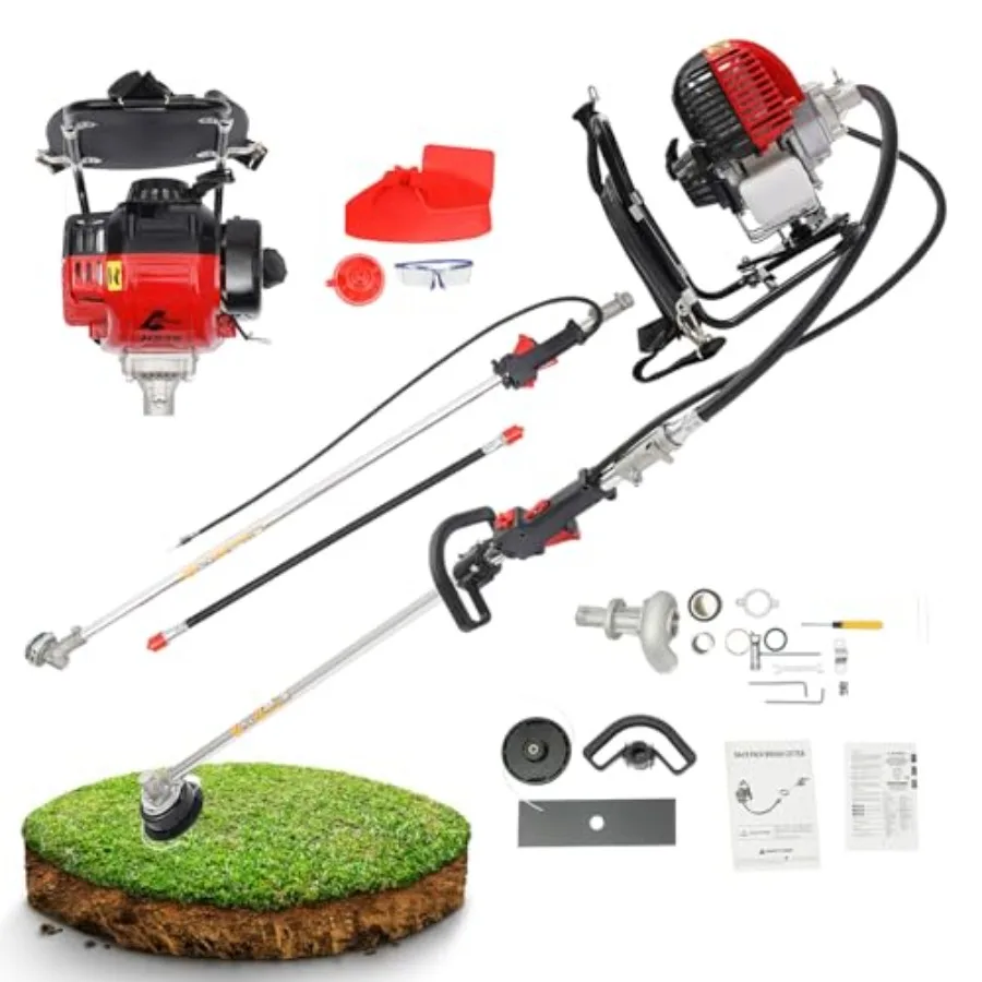 

Кусторез-триммер 2-в-1 ранцевый, 4-тактный, бензиновый, 750 Вт, с воздушным охлаждением, для прополки, стрижки травы и кустарников, газонокосилка