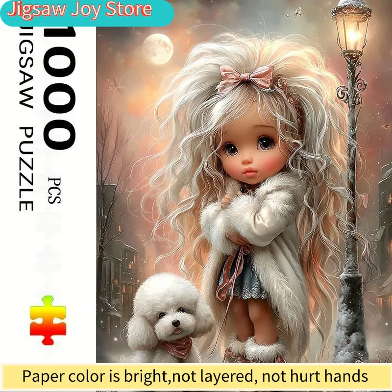 

Пазл для взрослых, размером 70,0x50,01 см, с изображением милой девочки и щенка, идеально подходит для творческих развлечений с семьей и друзьями.