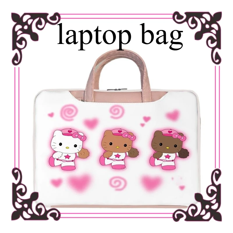 

Anime Merchandise Sanrio HelloKitty Laptop Bag Cute Large Capacity Tablet Organizer Cartoon Handbag Laptop Case 12 13 14 15 16in