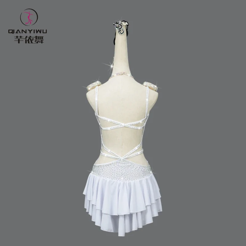 New Latin Dance Dress White Ball Prom Costume Cha--Cha Line Suit for Women Sexy Skirts Practice Wear Cabaret Clothes Stage Samba