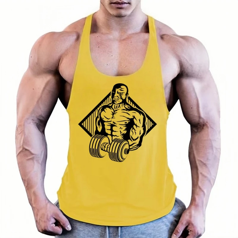 Fashion Quick Dry Breathable Male Vest Summer Casual Sleeveless Shirt Outdoor Gym Fitness Training Sports Loose Men's Tank Tops