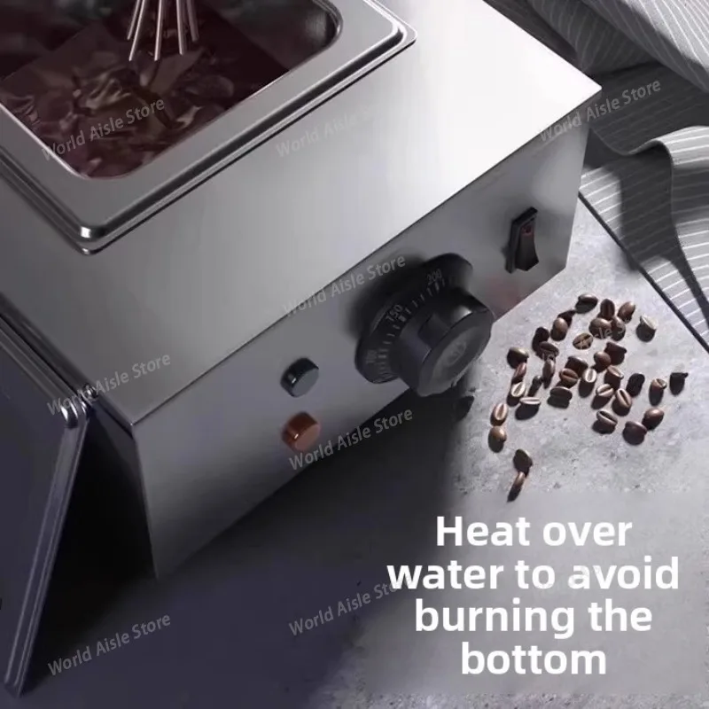 Electric Chocolate Cheese Melting Machine Heater Commercial Double Hot Pot Fountain Warmer Dipping Cylinder Melter 2 Lattices