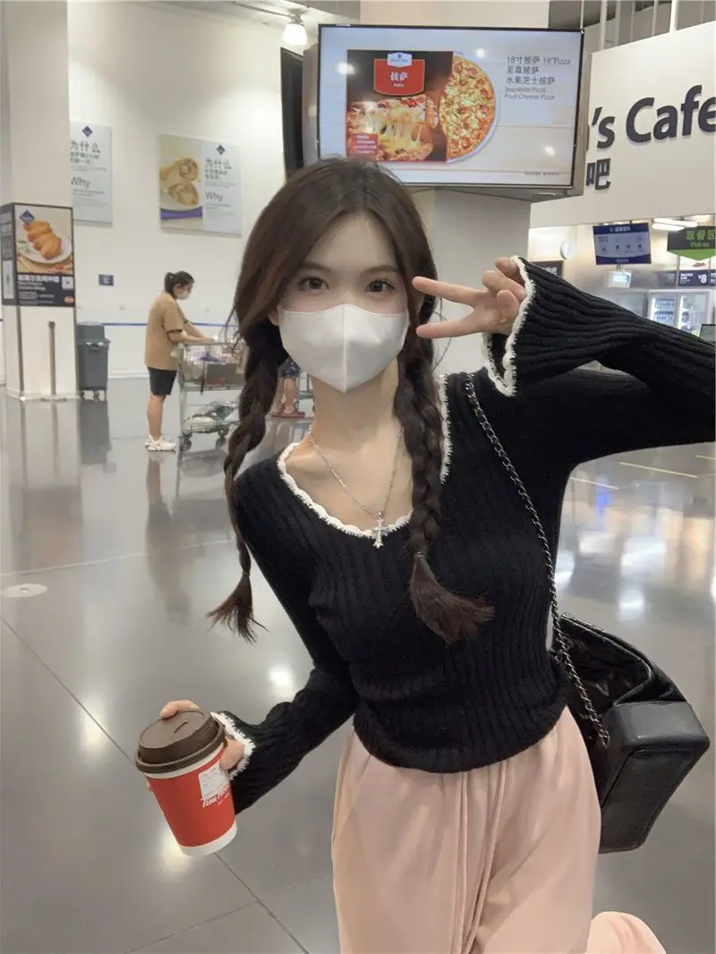 

Sweaters Jumpers Pullovers Woman Pack Ribbed Knit Chic Pattern Slim Punk Daily Soft Outdoors Nature Softy Cute Fall ChicAnimal