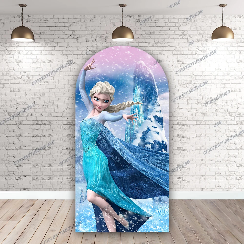 Frozen Elsa Birthday Party Photo Background, Arch Backdrop, Fotografia do chuveiro do bebê