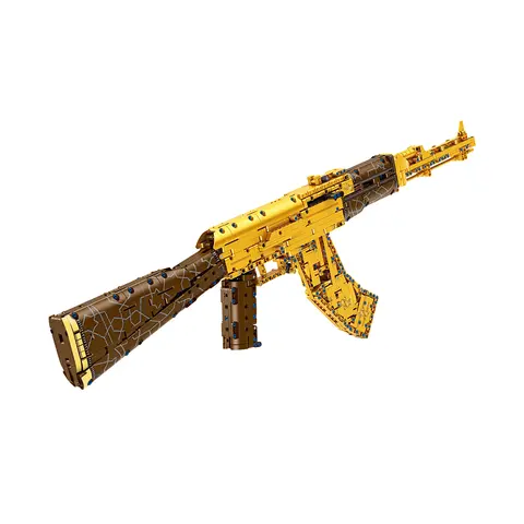 IN STOCK MOC Technical AK47 Building Blocks Assembling Military Weapon Gun Model Toys for Children Birthday Gift Set