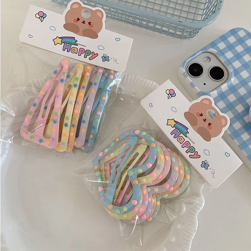 

Набор заколок для волос для девочек: яркие, в пакетах, с жемчужным блеском, в форме горошка, сердечек и звездочек, для малышей и младенцев