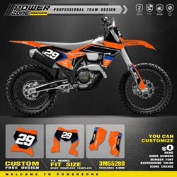 PowerZone Custom Team Graphics Decals For 3M Stickers Kit For KTM 23-25SXF 24-26 EXC Motorcycle Stickers 037