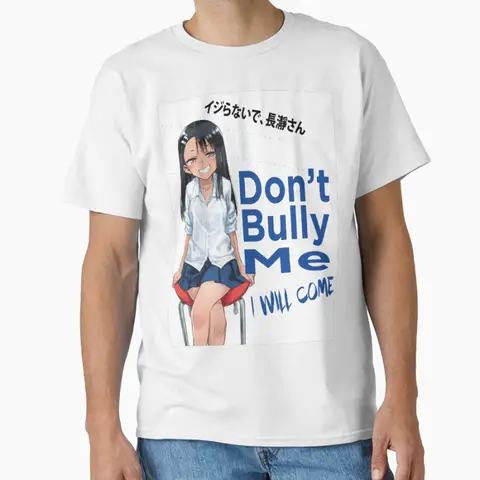 Don't bully me Ver.3, Miss Nagatoro Anime T shirt for man Large size Tops Manga Graphic Print Y2k Clothes Cartoon Tee
