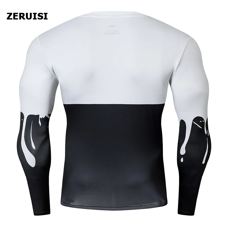 Premium Men's Compression Polyester Tee Long Sleeve Activewear For Gym Training & Sports Lightweight
