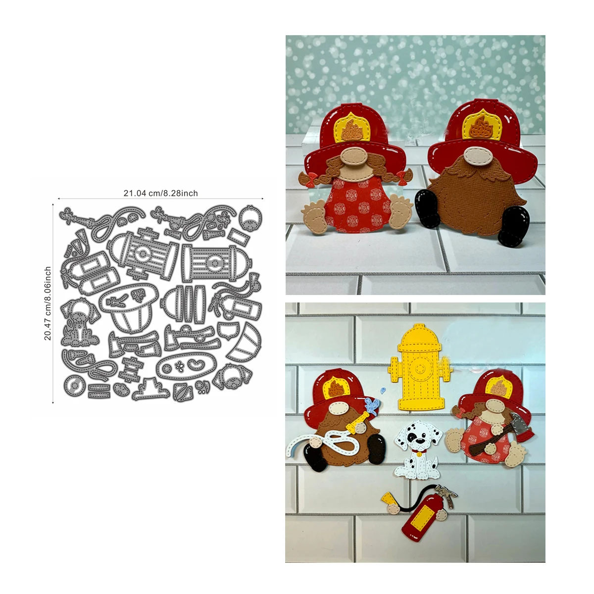 Addycraft Metal Cutting Dies  Gnome Dies Fire fighter Add On die cut For DIY Scrapbook Cutting Die Paper Cards Embossed  Craft