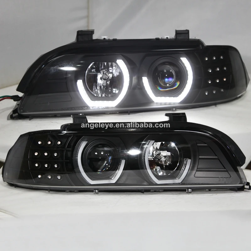 

For E39 Headlight Angel Eyes 1995-2003 Year Black Housing JX