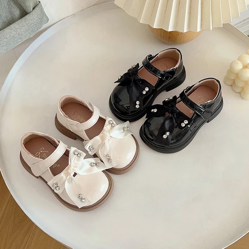 

Туфли Мэри Джейн для девочек, детские черные кожаные туфли для вечеринки, свадьбы, модные детские туфли принцессы для выступлений, весна-осень 2023 г.