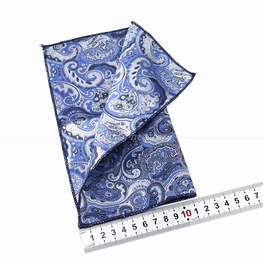 جديد الرجال 23 سنتيمتر الأحمر الأخضر بيزلي منديل وشاح بوليستر ريترو الأعمال مكتب جيب مربع اكسسوارات حفلات الزفاف هدية #3