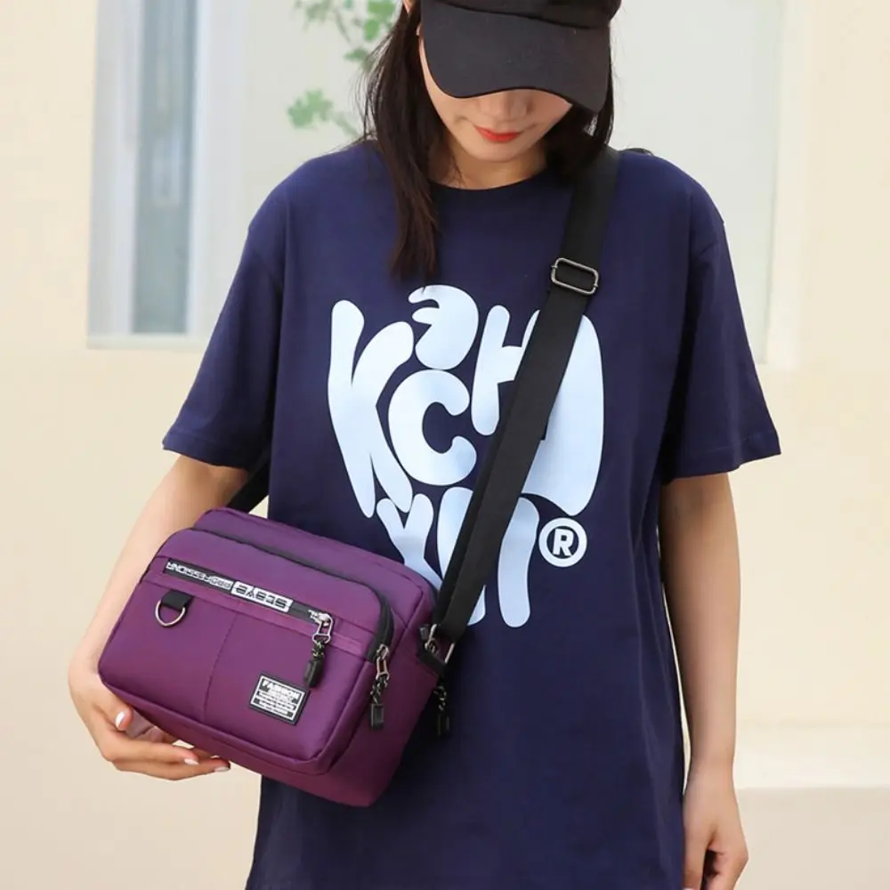 

Nylon Crossbody Bag Fashion Multi-pocket Casual Handbag Messenger Bag Unisex
