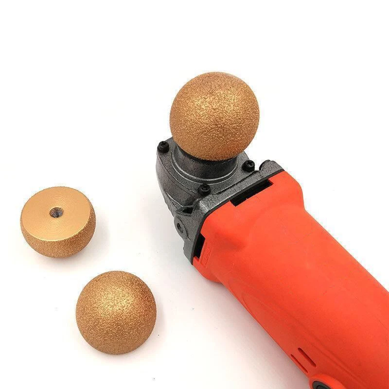 New Diamond Brazed Round Grinding Head Abrasive Tools For Internal Arc Grinding Of Stones Engraving Tool Heads Mushroom Heads