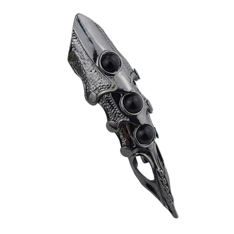 Men Knuckles Full Ring Punk Rock Gothic Hinge Activity Ring Halloween Role-playing Clothing Accessories Jewelry