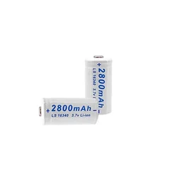 NEW CR123A RCR 123 ICR 16340 Battery 2800mAh 3.7V Safety Camera Rechargeable Battery Lithium Ion L70 Plus Charger