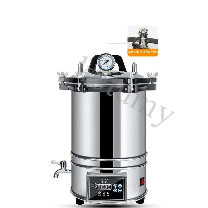 High Pressure Sterilizer Stainless steel Steam Sterilization Pot 24L Automatic Sterilization Autoclave Pot