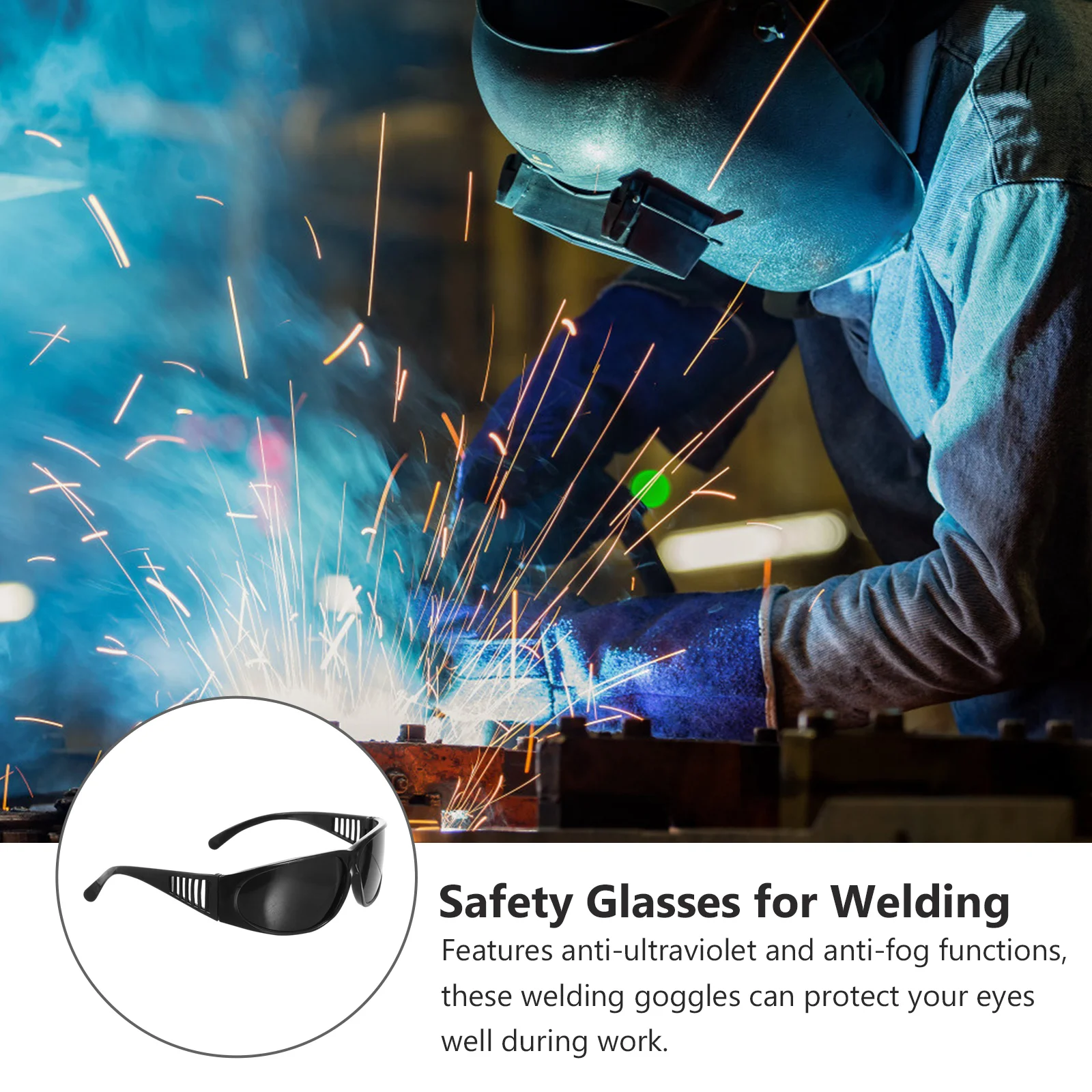 Goggle Welding Goggles Smart Glasses Protective for Protection Safety Sunglasses Black Work