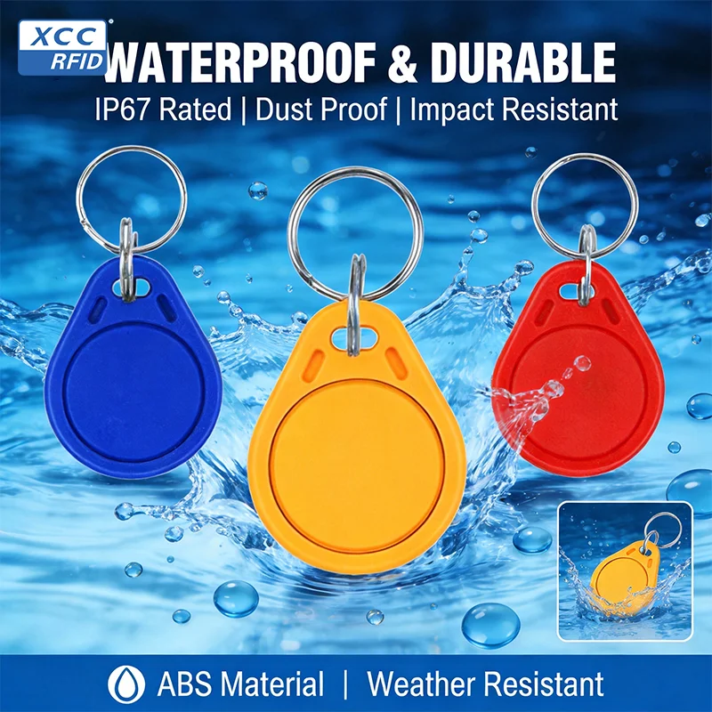13.56MHz RFID Writable Rewritable Smart Key Fobs, Clone IC Key Fob Tags Blank Smart Card Key for Entry Access Control System