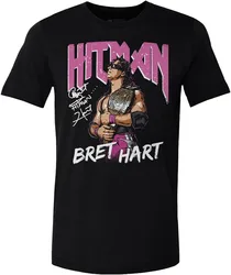 Bret Hart Cotton Gift For Fan Black S-2345XL Unisex T-shirt V1065 long sleeves