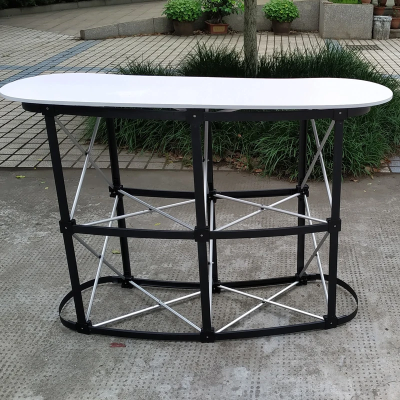 Pull net welcome desk promotion desk pull net display stand folding aluminum alloy pull net stand