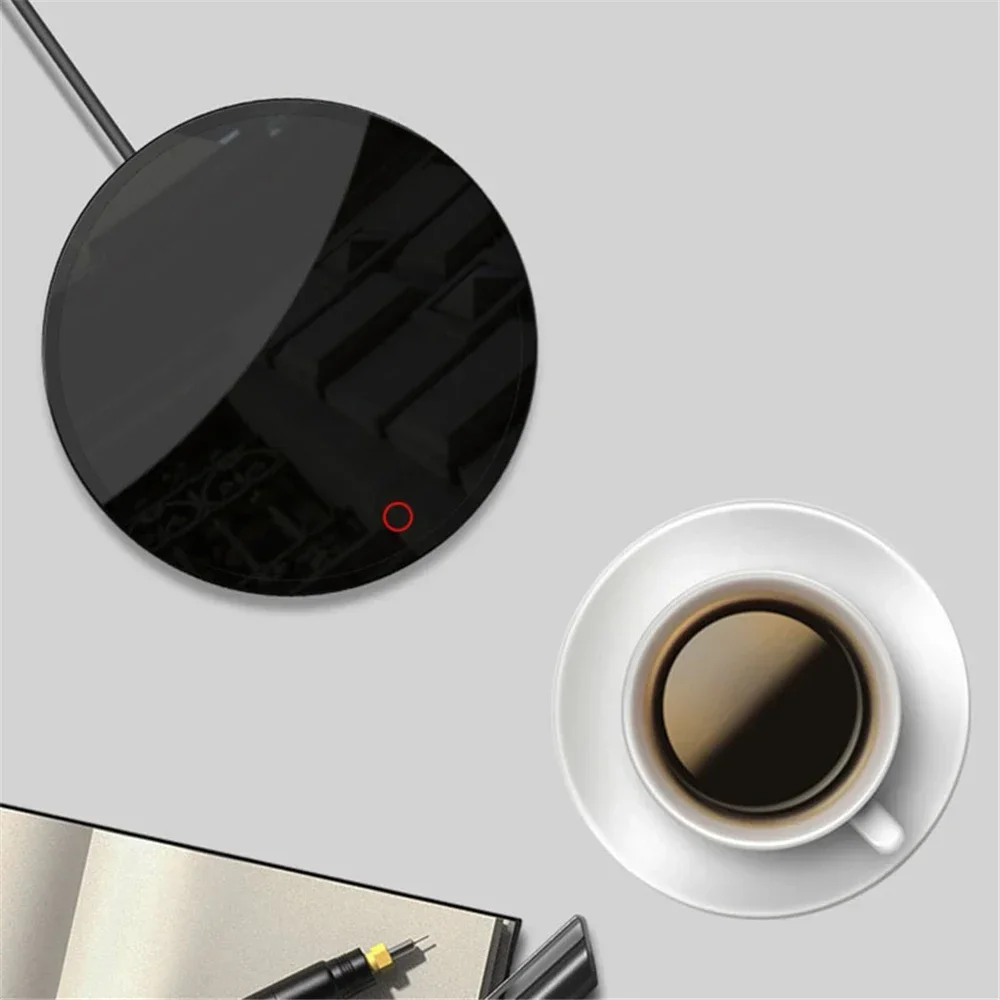 Smart Coffee Mug Cup Warmer for Office Home Waterproof Thermostatic Heat Cup Pad Gifts with 2 Temperature Settings Auto-on/off