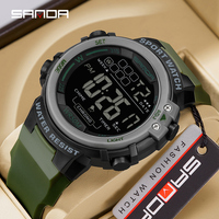 SANDA 2140 Fashion Men's Electronic Watch G Style Sports Multi functional Waterproof LED Men's Digital Electronic Watch