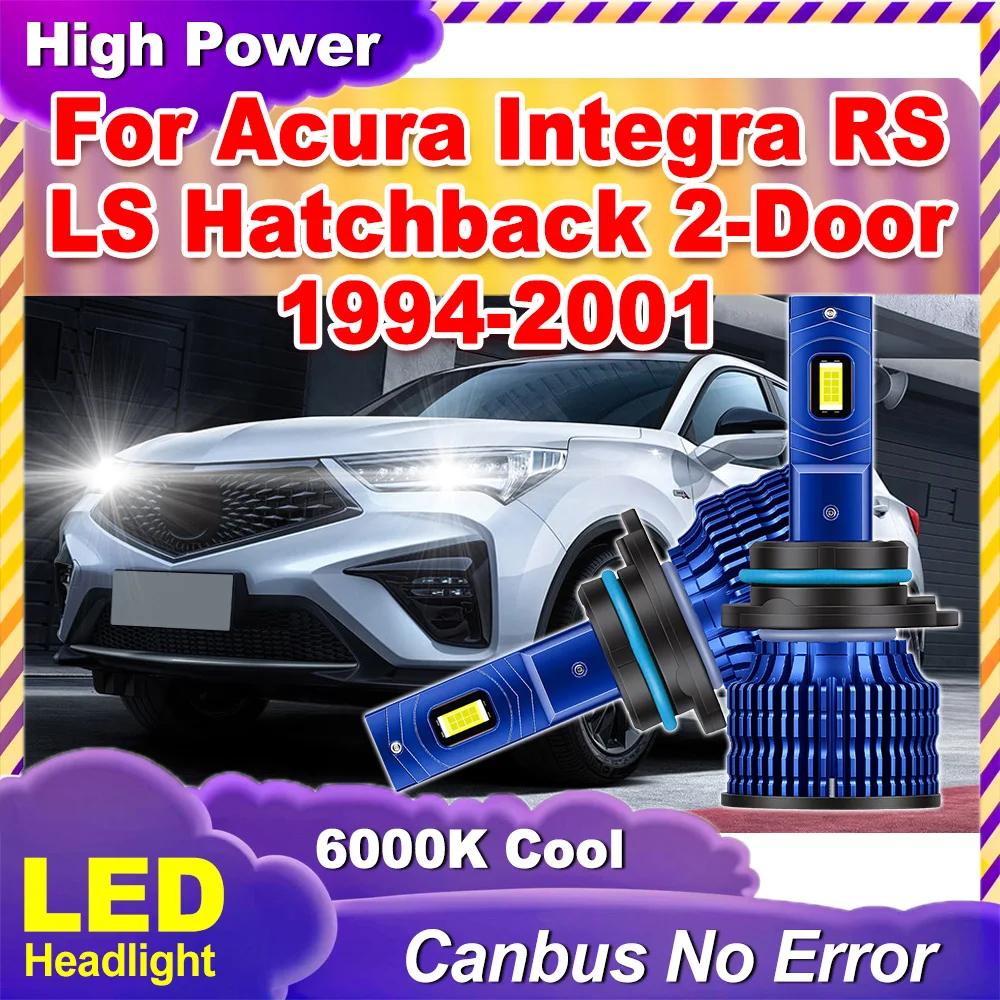 

2PCS 150W LED Headlight Canbus No Error 9006 Car Headlights 6000K White 12V For Acura Integra RS LS Hatchback 2-Door 1994-2001