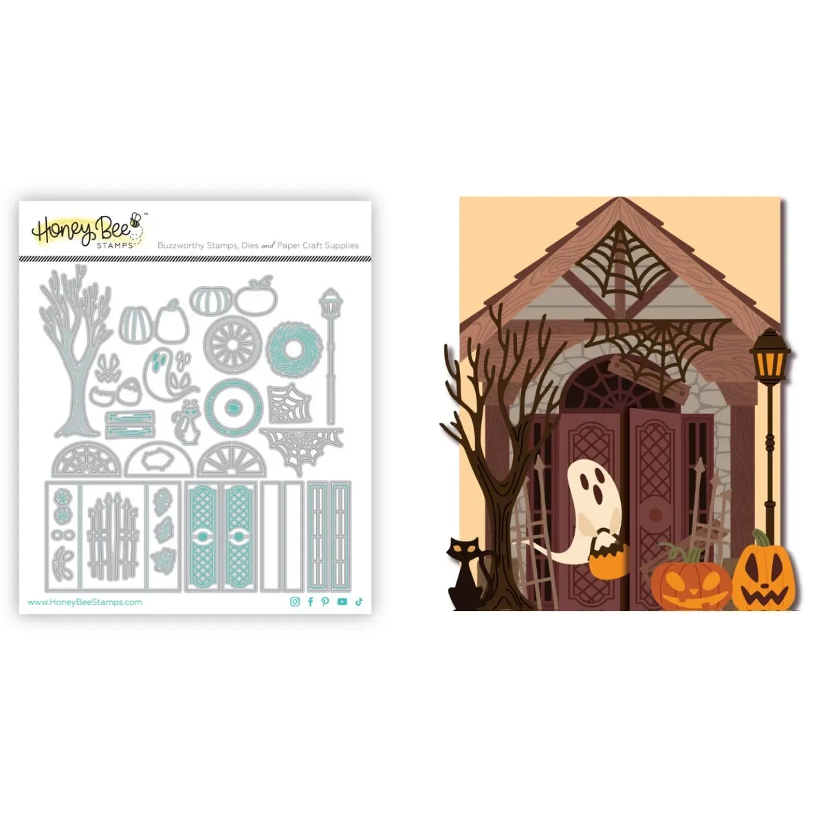 Front Porch Falloween Metal Cutting Dies DIY Scrapbook Diary Decoration Embossing Cut Template Make Card Album 2024 Arrival