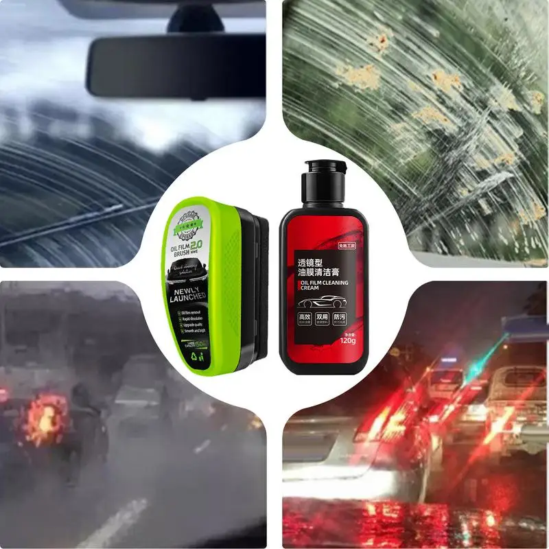 For  As Well As Family Glass Doors Car Oil Film Cleaning Tool Automotive Windshield Glass Coating Car Windshield Oil Film Wipes