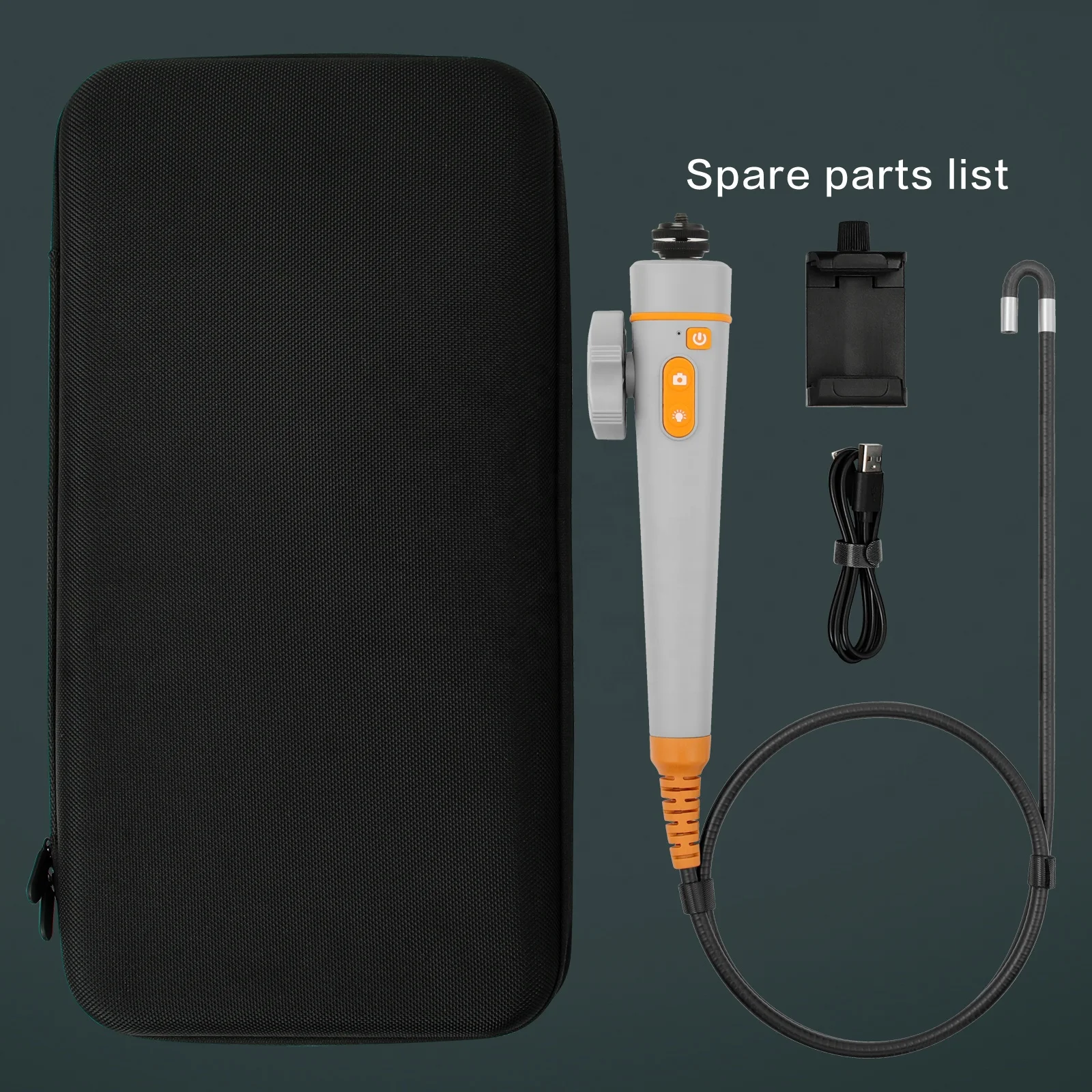 Portable Wireless Wifi 180deg Turning Full Hd Mini Endoscope Camera Module Pipe Workpiece Inspection Industrial Endoscope Camera