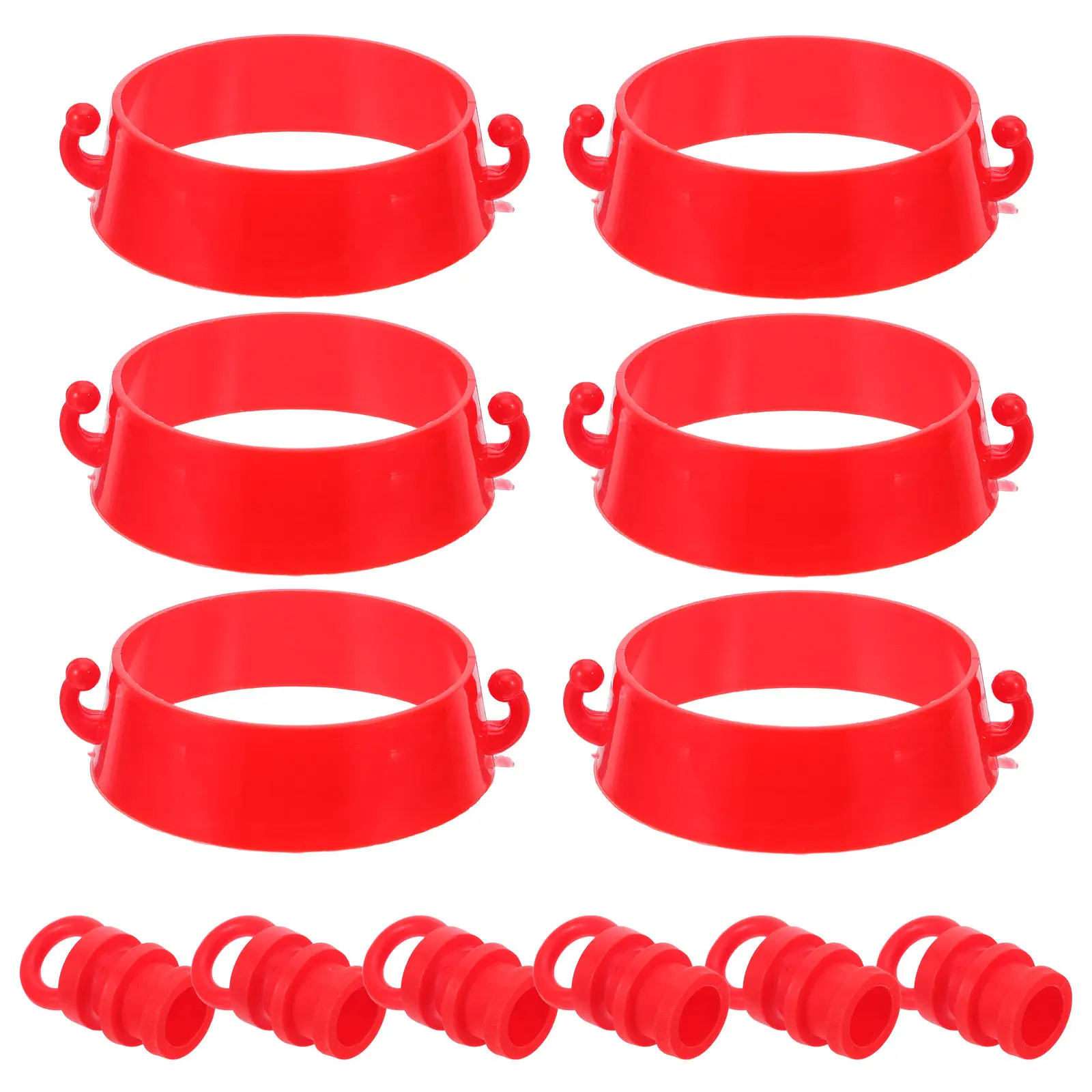 

1Set Cone Chain Barrier Collar High Visibility Robust Plastic Cone Connector Kit for Road Parking Construction Traffic Safety