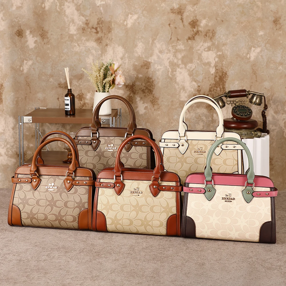 Ladies' handbag 2026 popular new style, high-end designer fashion shoulder bag, handbag, light luxury contrasting color crossbod