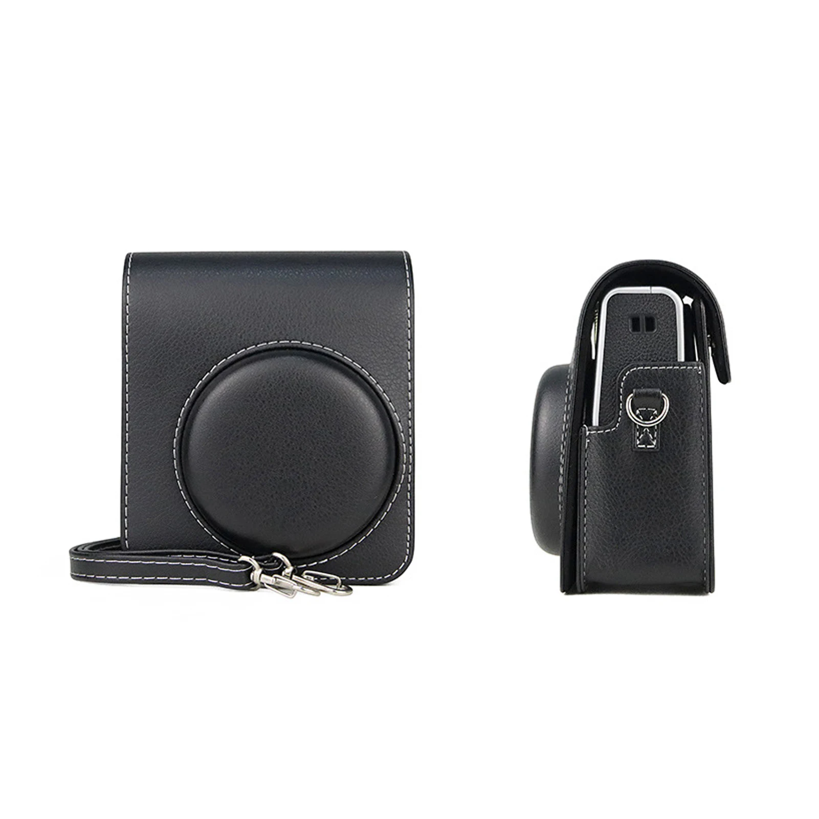 ل Fujifilm Instax Mini 40 ريترو بولي Leather حقيبة حماية جلدية فيلم فوري صور غطاء كاميرا مع حزام الكتف القابل للإزالة
