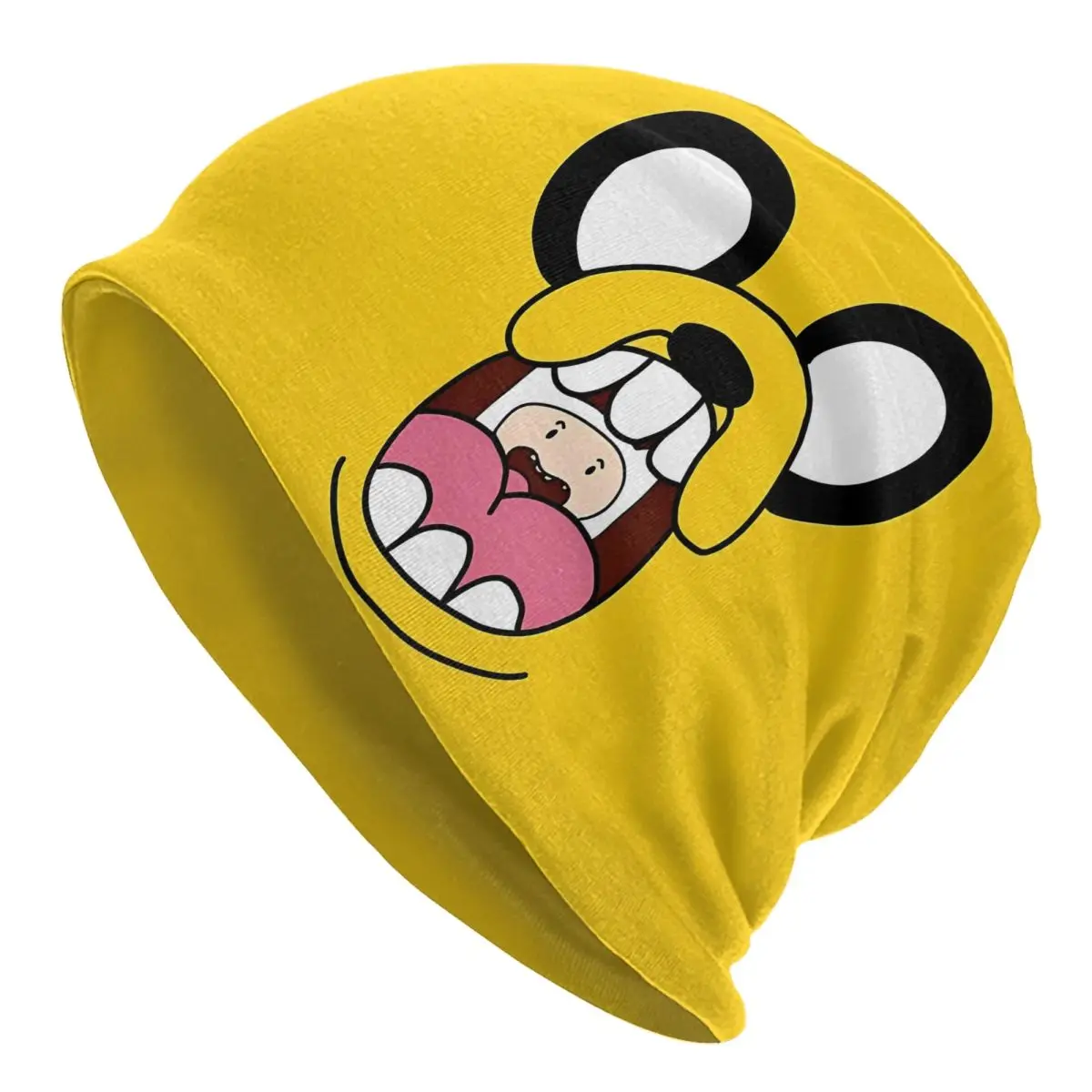 Finn The Human And Jake Cap Adventures Goth Autumn Winter Street Skullies Beanies Hats Spring Warm Dual-use Bonnet Hat