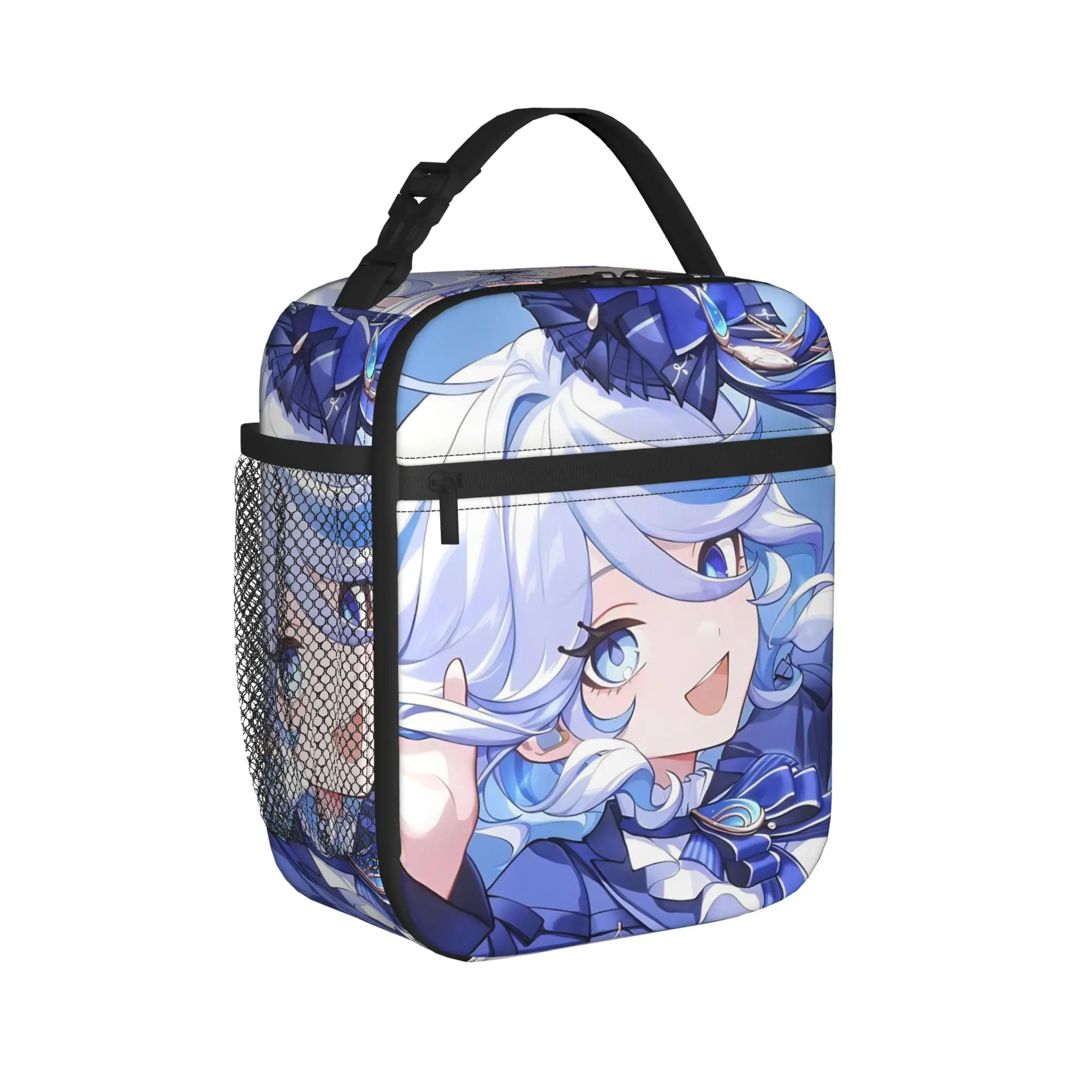 Furina Genshins Impact Thermal Insulated Lunch Bags for Work  Portable Food Bag Container Thermal Cooler Lunch Boxes